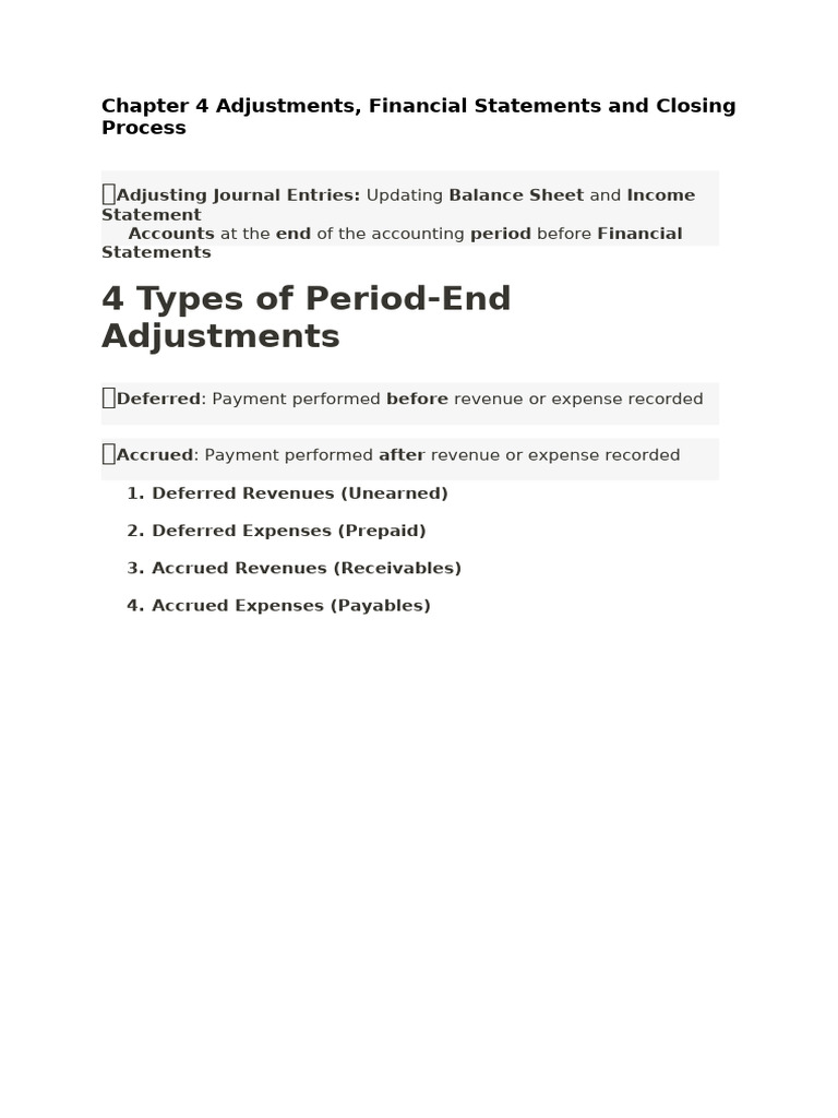 Financial Statement Adjustments Guide | PDF | Debits And Credits | Expense