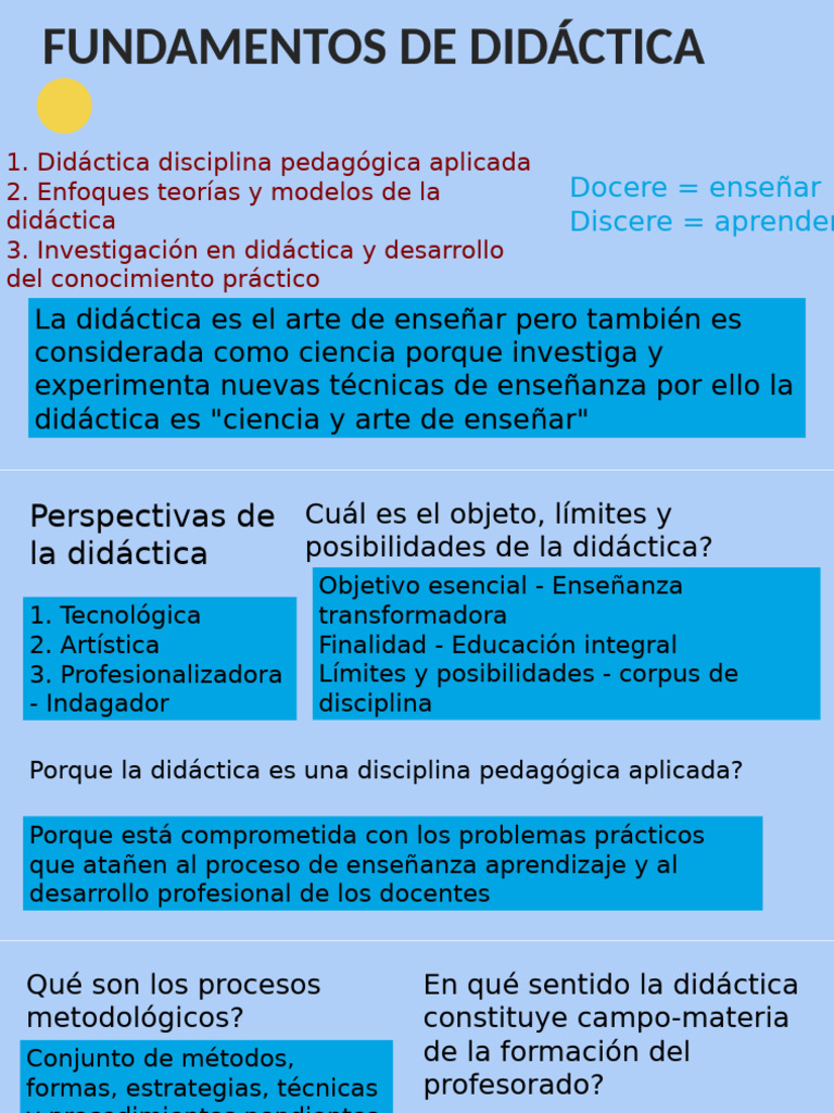 Fundamentos y enfoques de didáctica | PDF | Enseñando | Plan de estudios