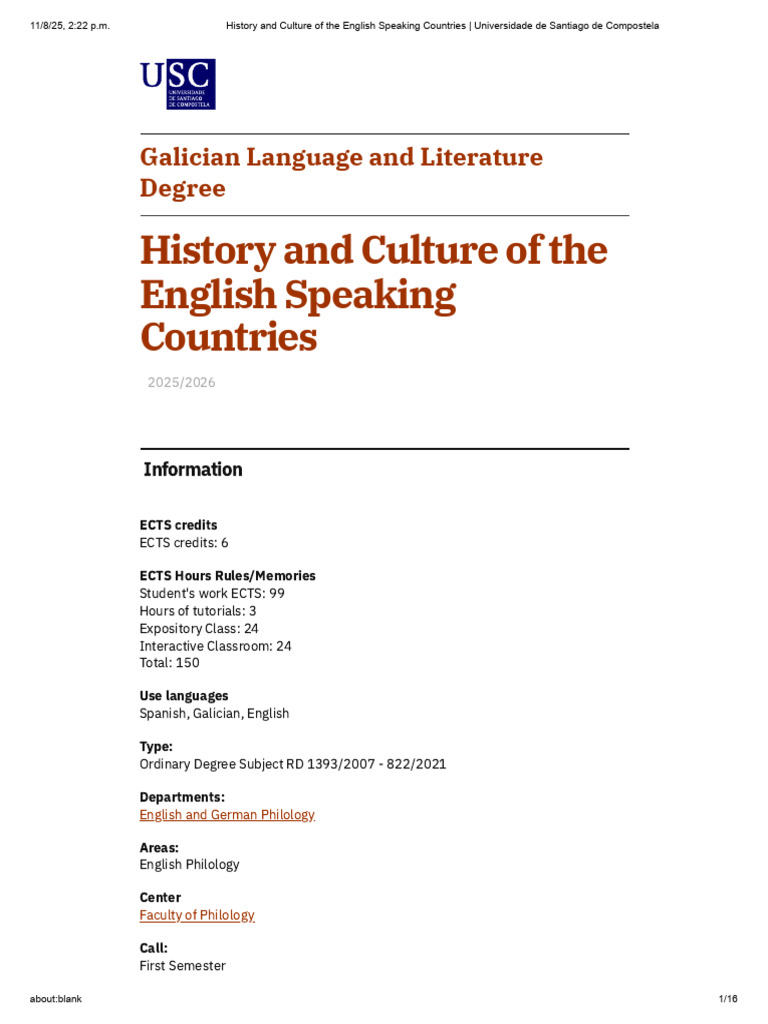 History of English-Speaking Countries | PDF | Knowledge | Information