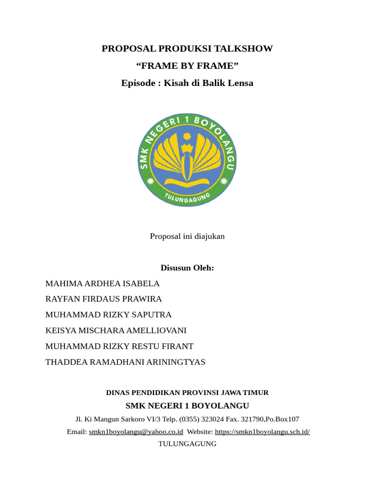 Proposal Talkshow 