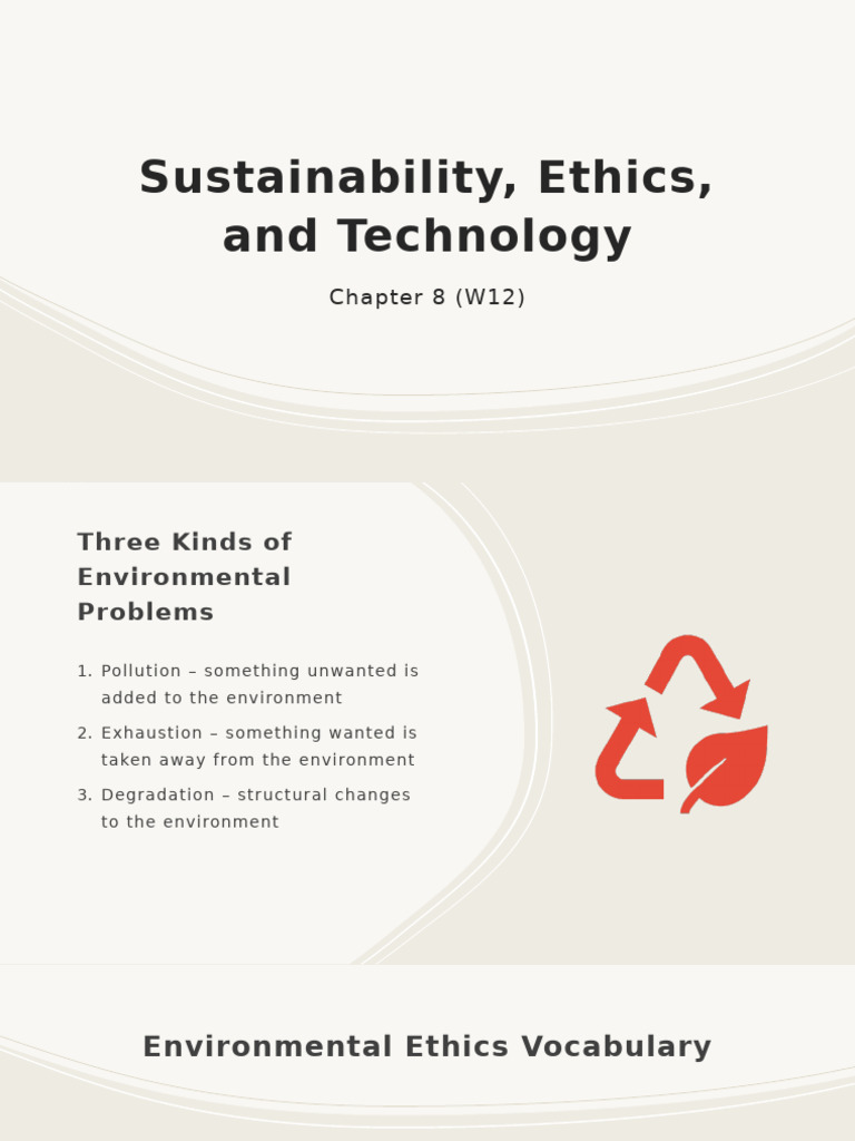 Chapter+8+ (W12) +sustainability Ethics And+technology Slides | PDF