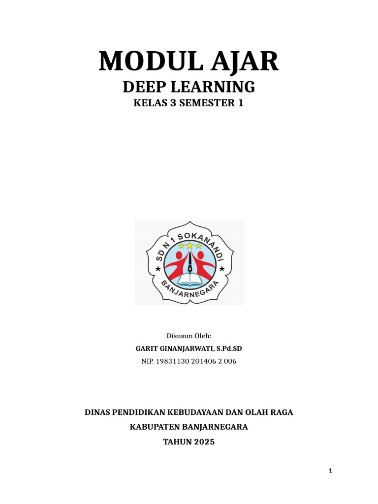 Modul Ajar Deep Learning Kelas 3 SD | PDF