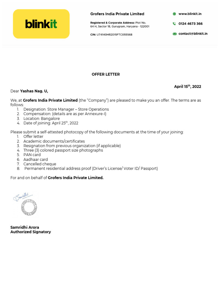 Offer | PDF