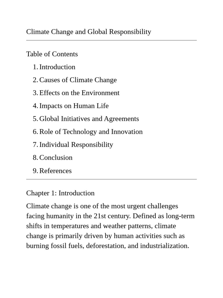 Climate Change: Causes and Solutions | PDF | Climate Change ...