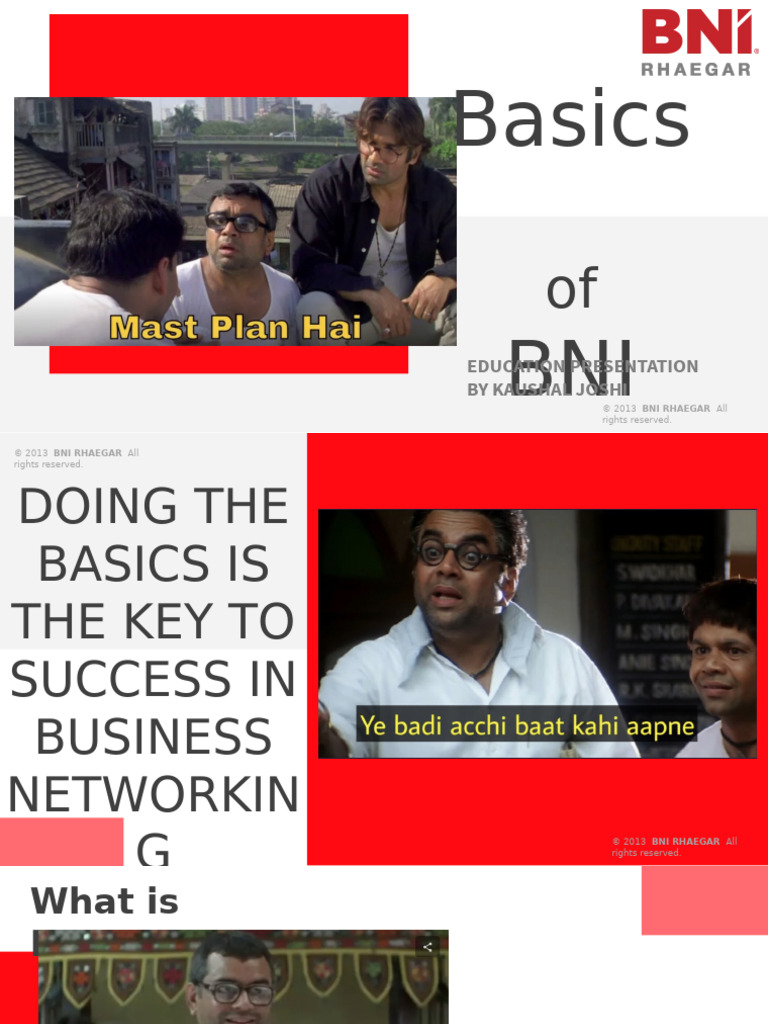 BNI Basics for Networking Success | PDF