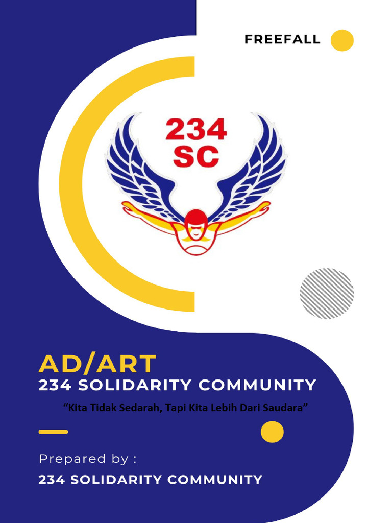 Anggaran Dasar 234 Solidaritas Community | PDF