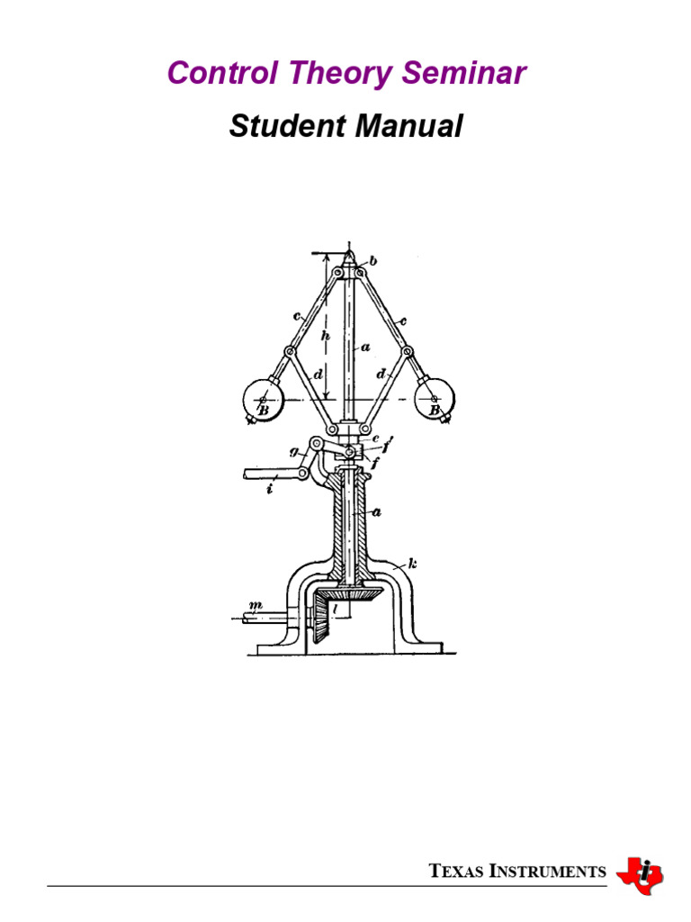 Control Theory Seminar Manual | PDF | Control Theory | Damping