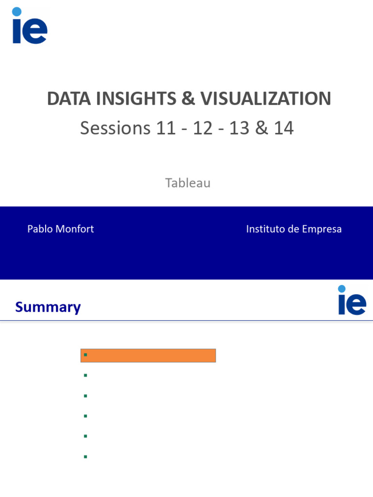 Tableau Data Visualization Training Guide | PDF | Computing ...