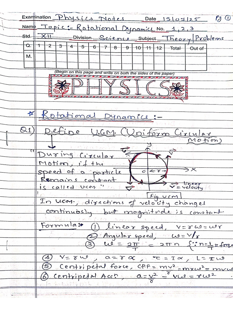 Physics Notes | PDF