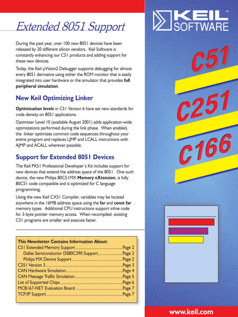 Keil PK51: Enhanced 8051 Support | PDF | Microcontroller | Pointer ...