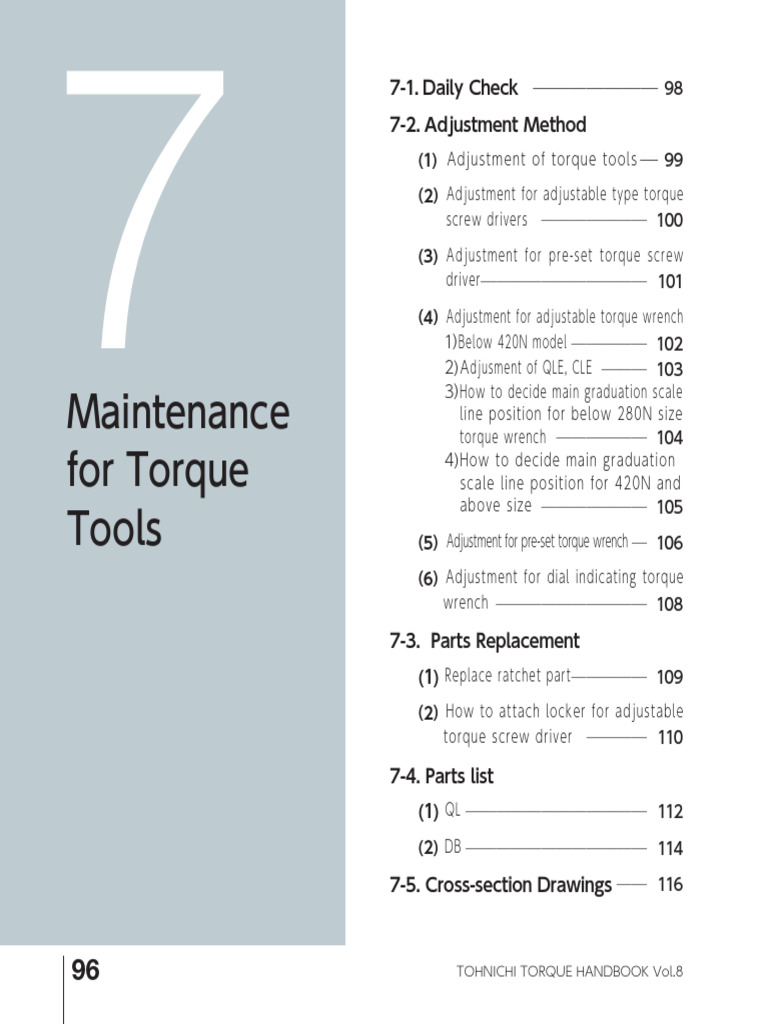 Torque Tool Maintenance Guide | PDF