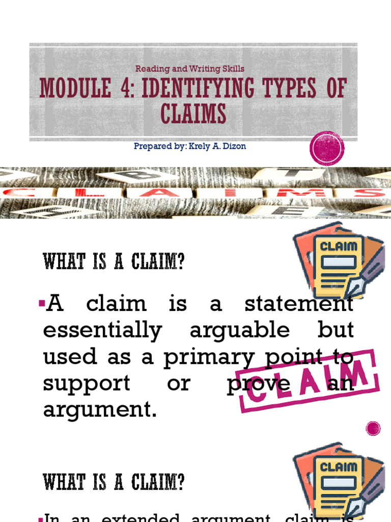 Understanding Types of Claims | PDF | Argument | Epistemology