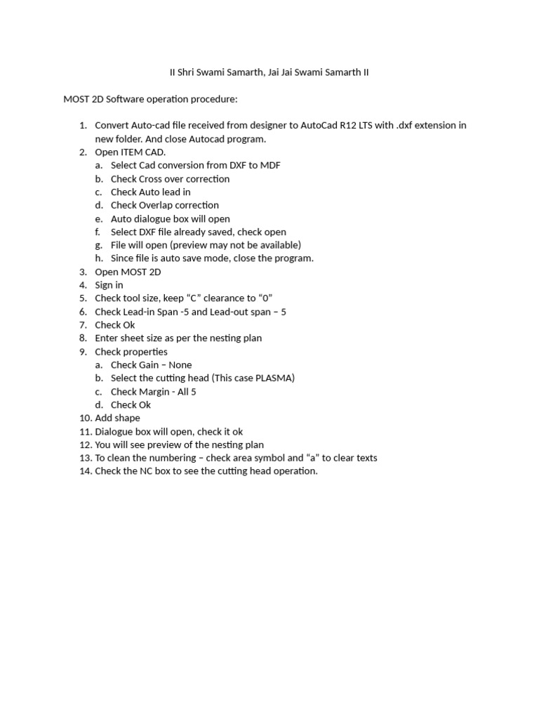 MOST 2D Software Operation Guide | PDF