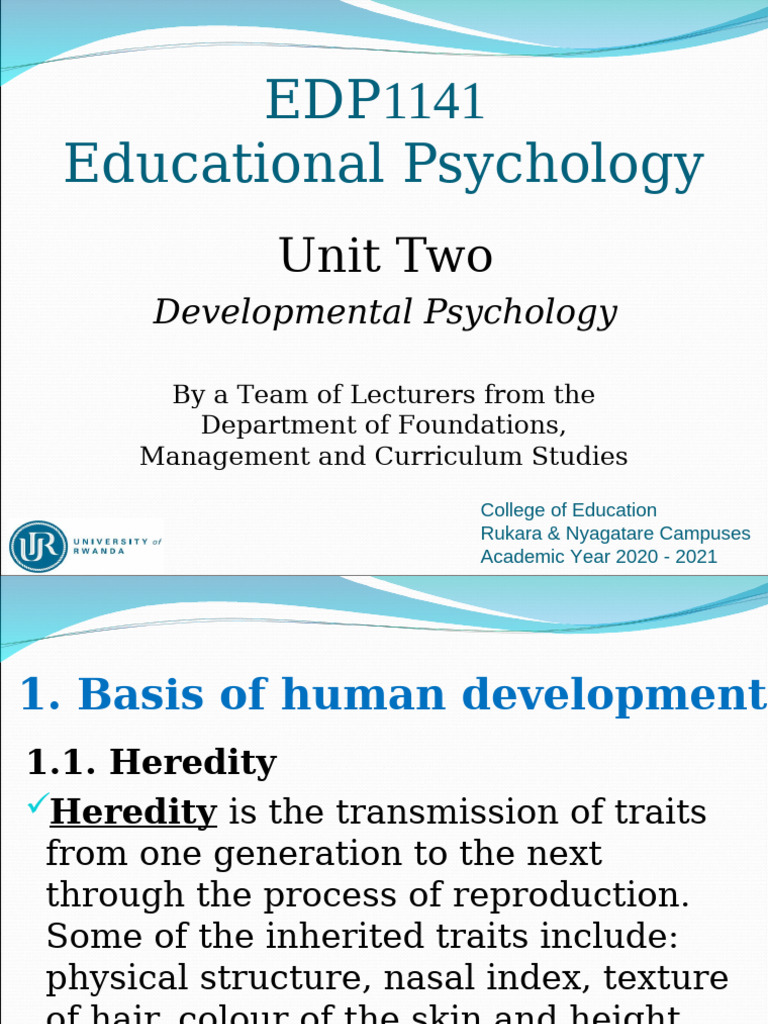 Heredity and Environment in Development | PDF | Perception | Prenatal ...