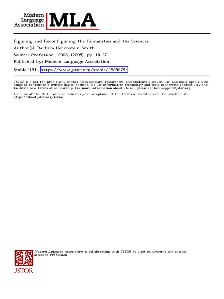 Reconfiguring Humanities and Sciences | PDF | Knowledge | Science