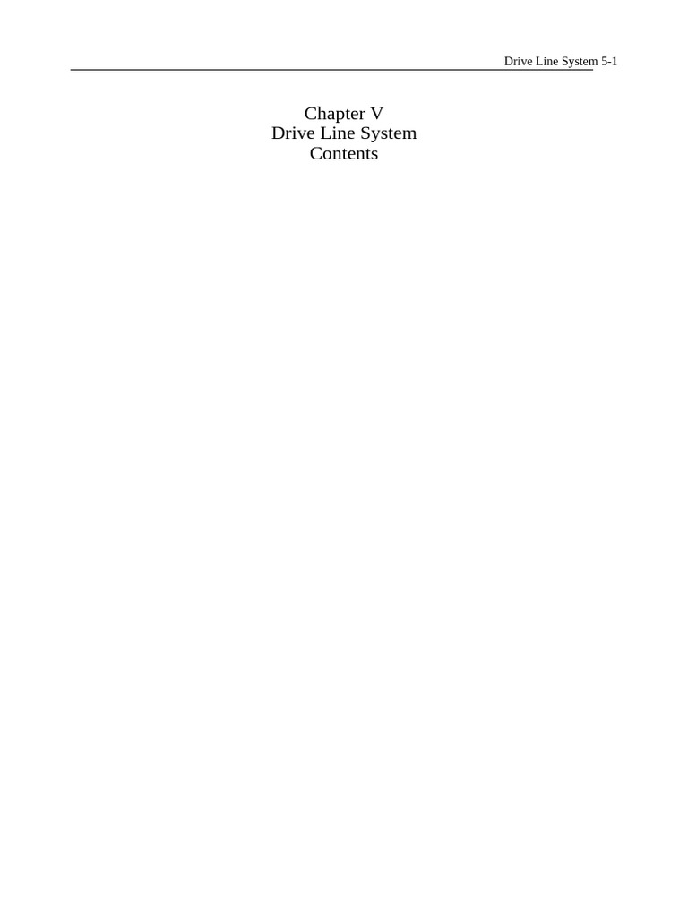Drive Line System Overview and Maintenance | PDF | Axle | Gear