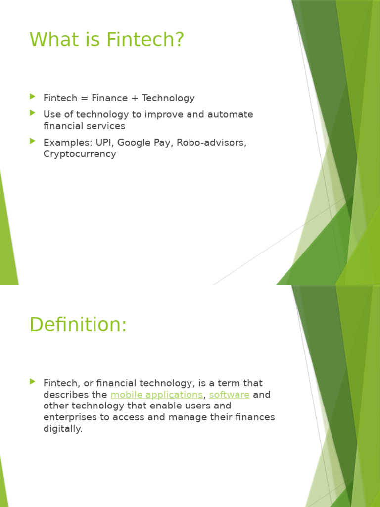 Fintech Fundamentals Overview | PDF | Financial Technology | Finance ...