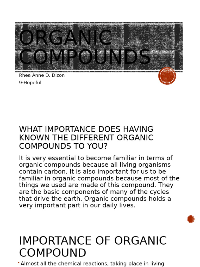 Organic Compounds | PDF