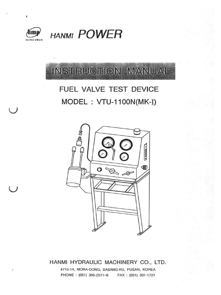 Fuel Valve Test Device VTU-1100N-I | PDF
