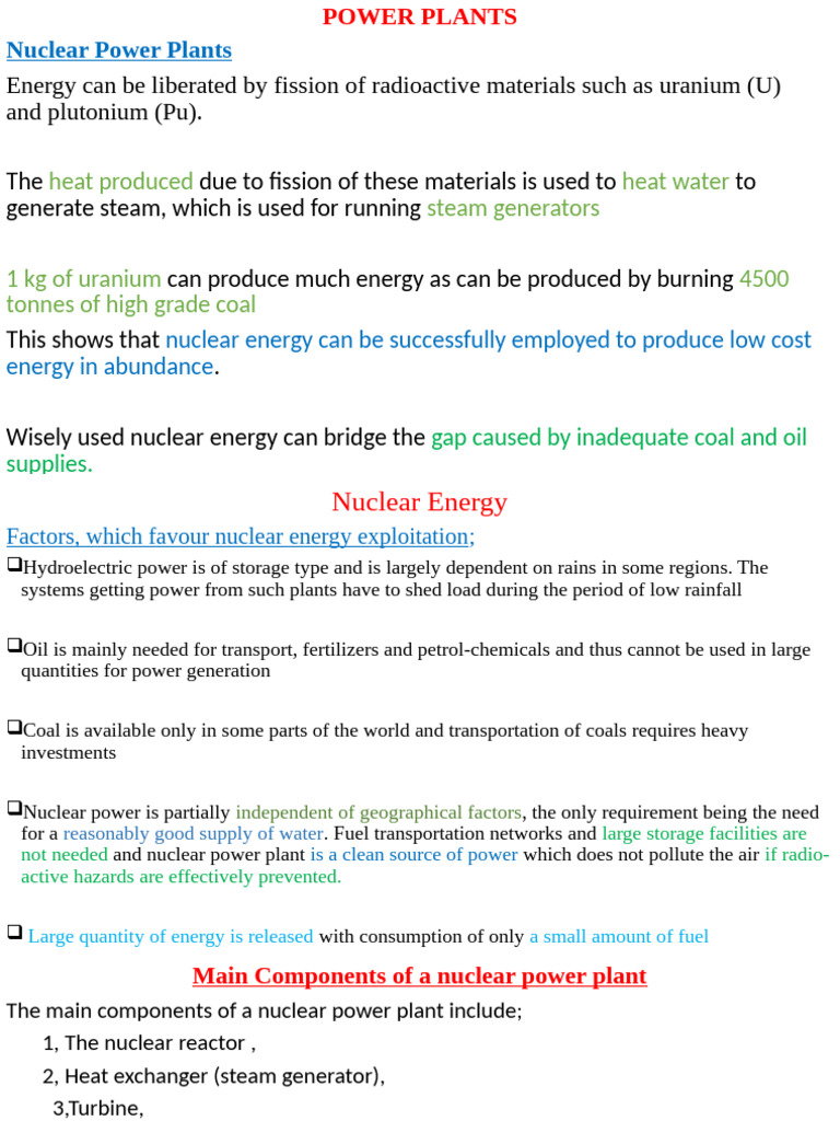 Overview of Nuclear and Geothermal Energy | PDF | Nuclear Power ...