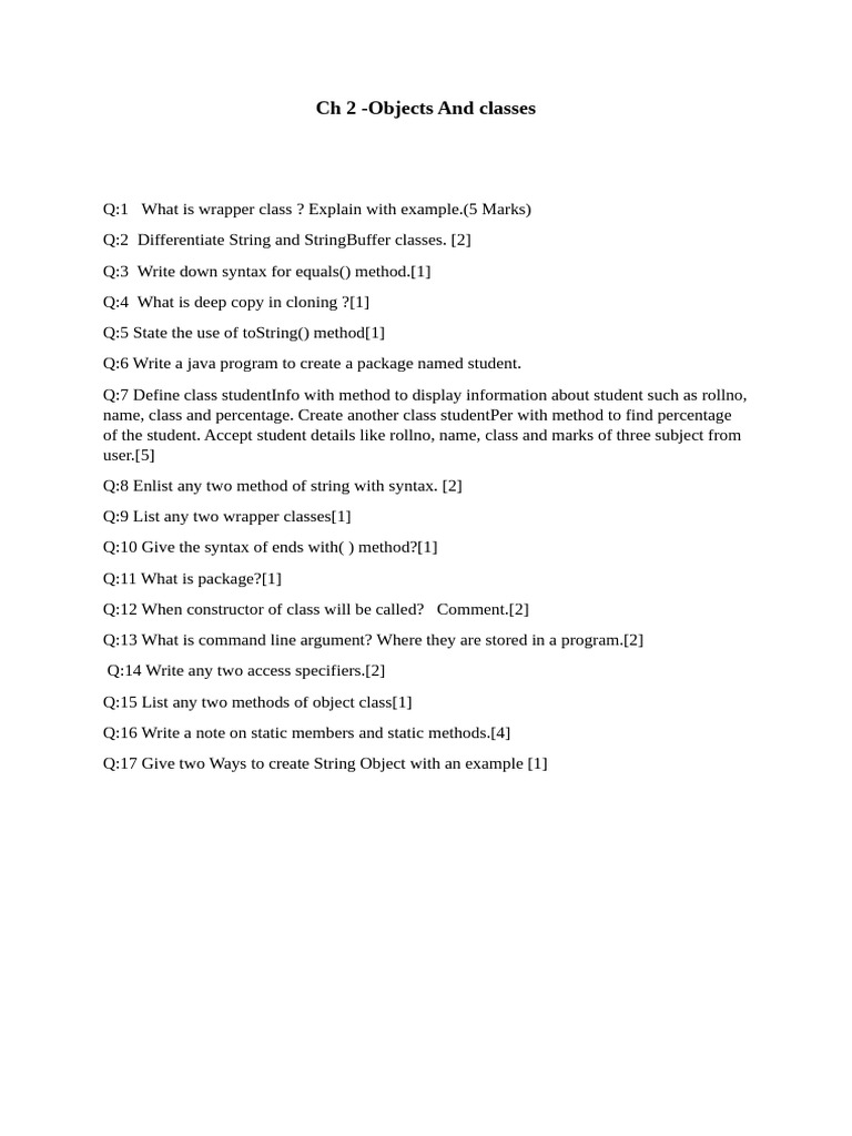 Java Objects and Classes Overview | PDF