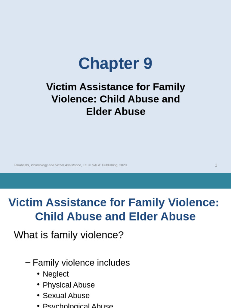 Chapter 9-Victim Assistance For Family Violence | PDF | Child Abuse ...