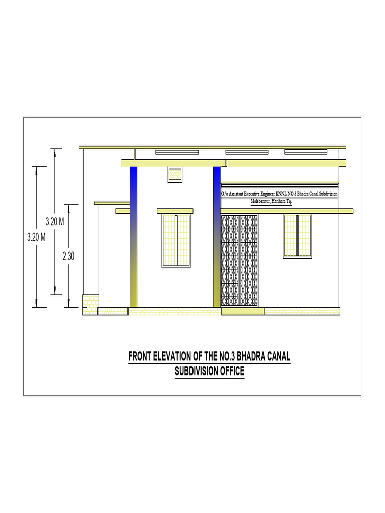 Front Elevation of Bhadra Canal Office | PDF