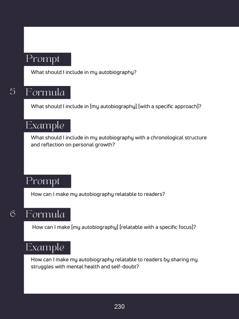 Autobiography Writing Tips and Techniques | PDF