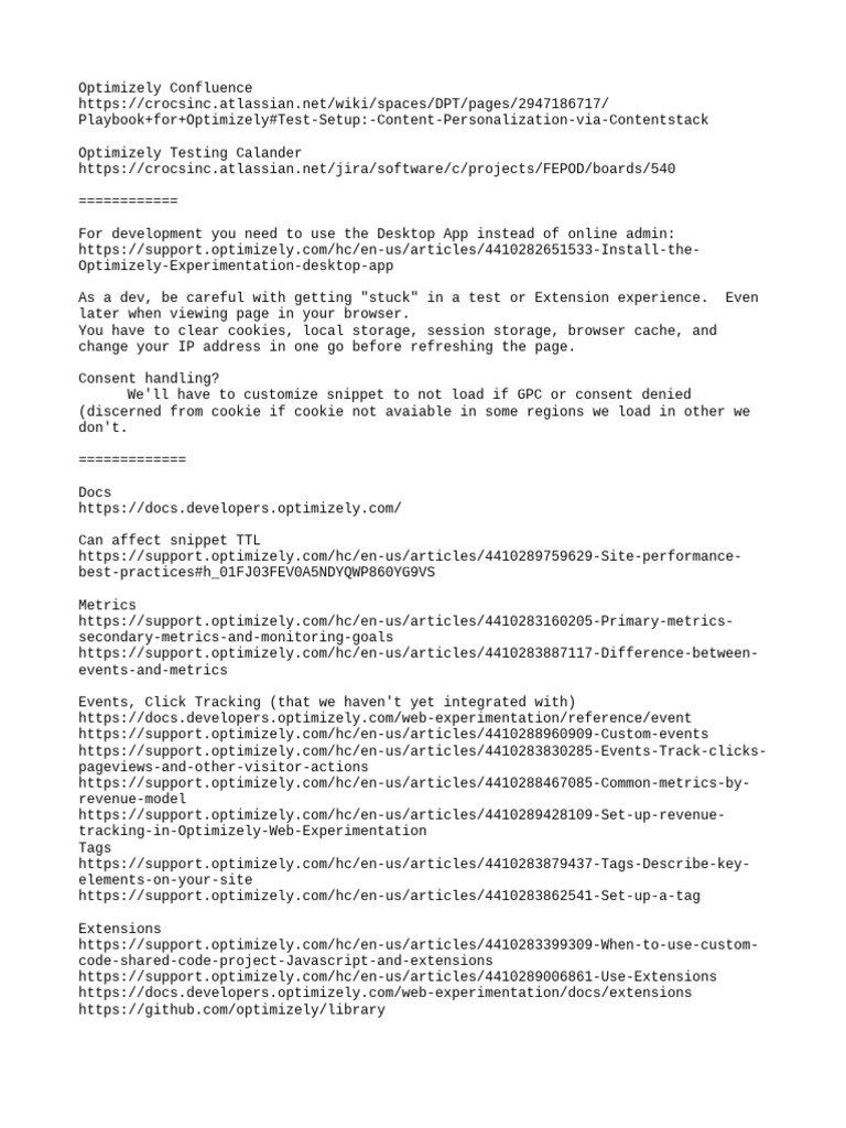 Optimizely Development and Testing Guide | PDF | Http Cookie | Software ...