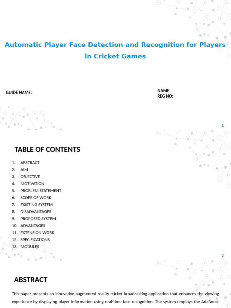 Automatic Player Face Detection and Recognition For Players in Cricket ...