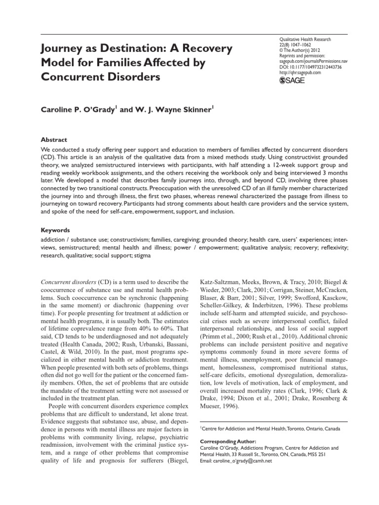 Recovery Model for Families with CD | PDF | Mental Disorder | Mental Health