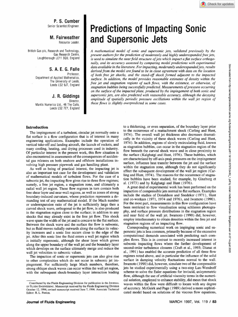 Sonic and Supersonic Jet Impingement Analysis | PDF | Fluid Dynamics ...