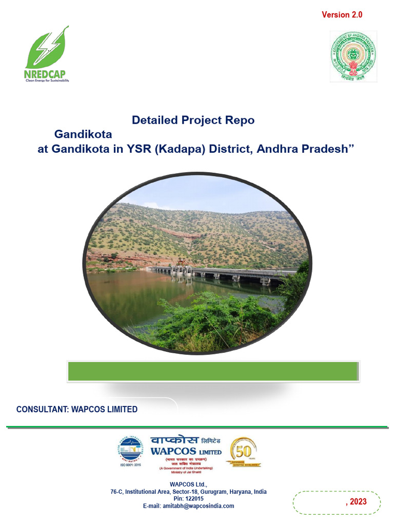 Gandikota Pumped Storage Project Report | PDF | Reservoir | Power Station