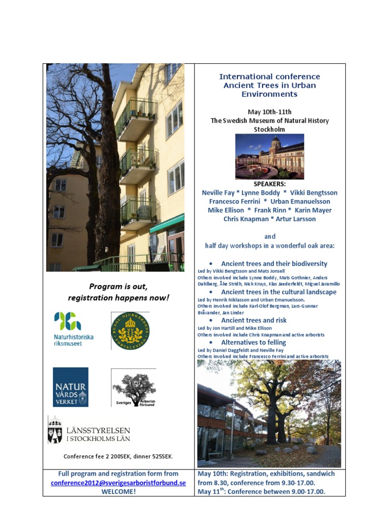 Conference Ancient Trees Infoblad 3 ENG | PDF | Travel