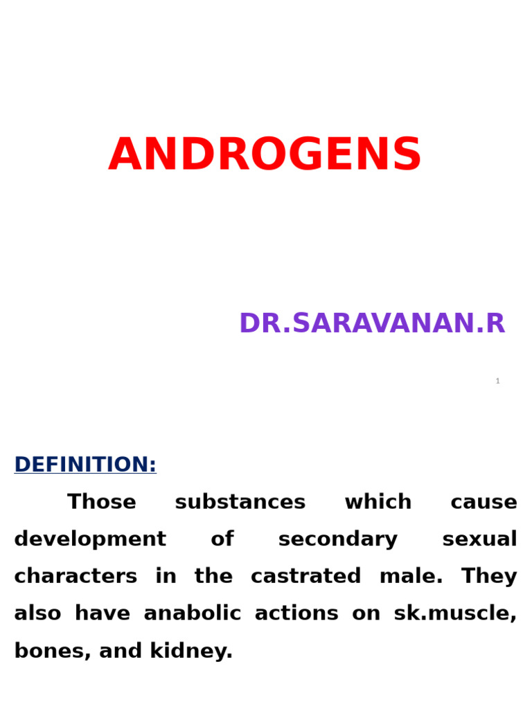 Androgens and Anaboli Steroids | PDF | Testosterone | Androgen