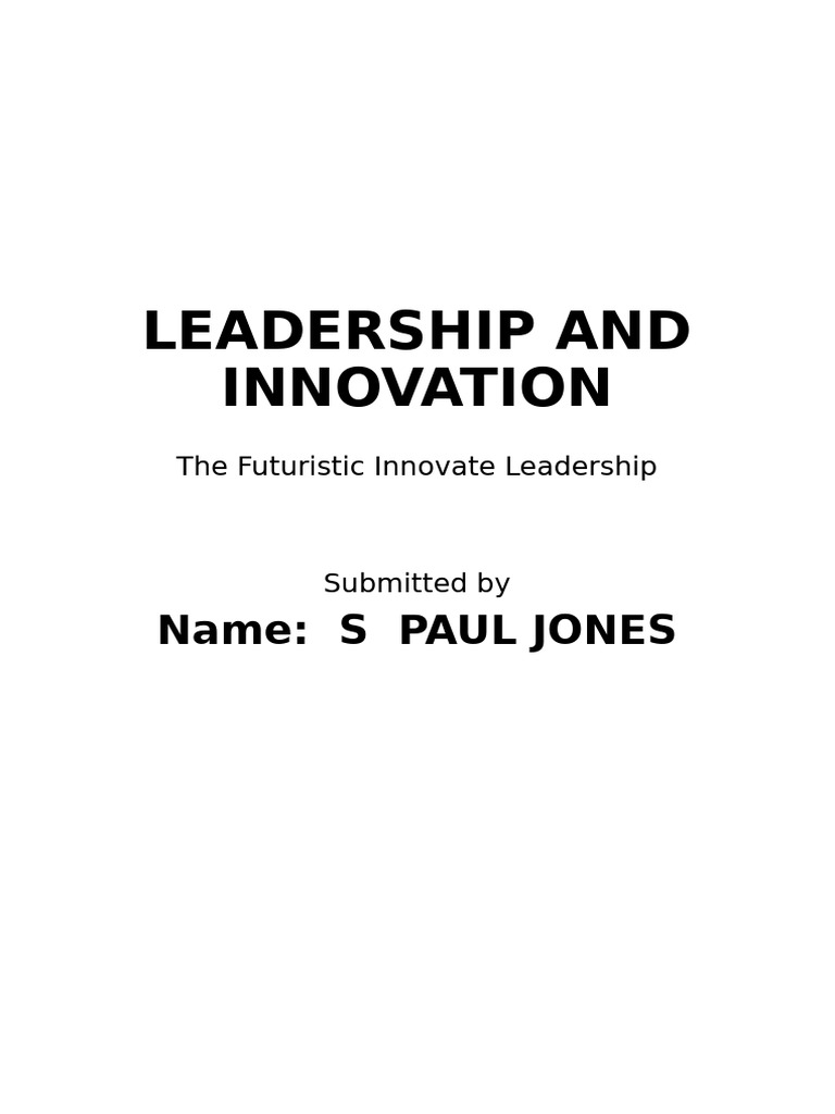 Leadership's Role in Driving Innovation | PDF | Leadership | Innovation