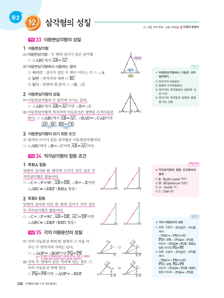 중등개념 기하 중2 | PDF