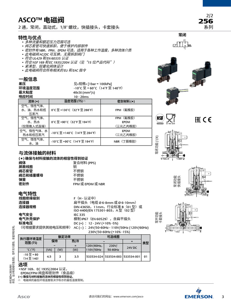 asco 256系列电磁阀 zh cn 7514956 | PDF