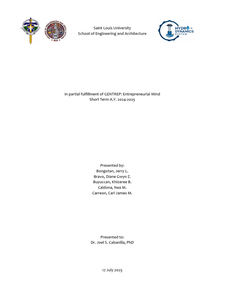Gentrep Business Proposal | PDF | Expense | Efficient Energy Use