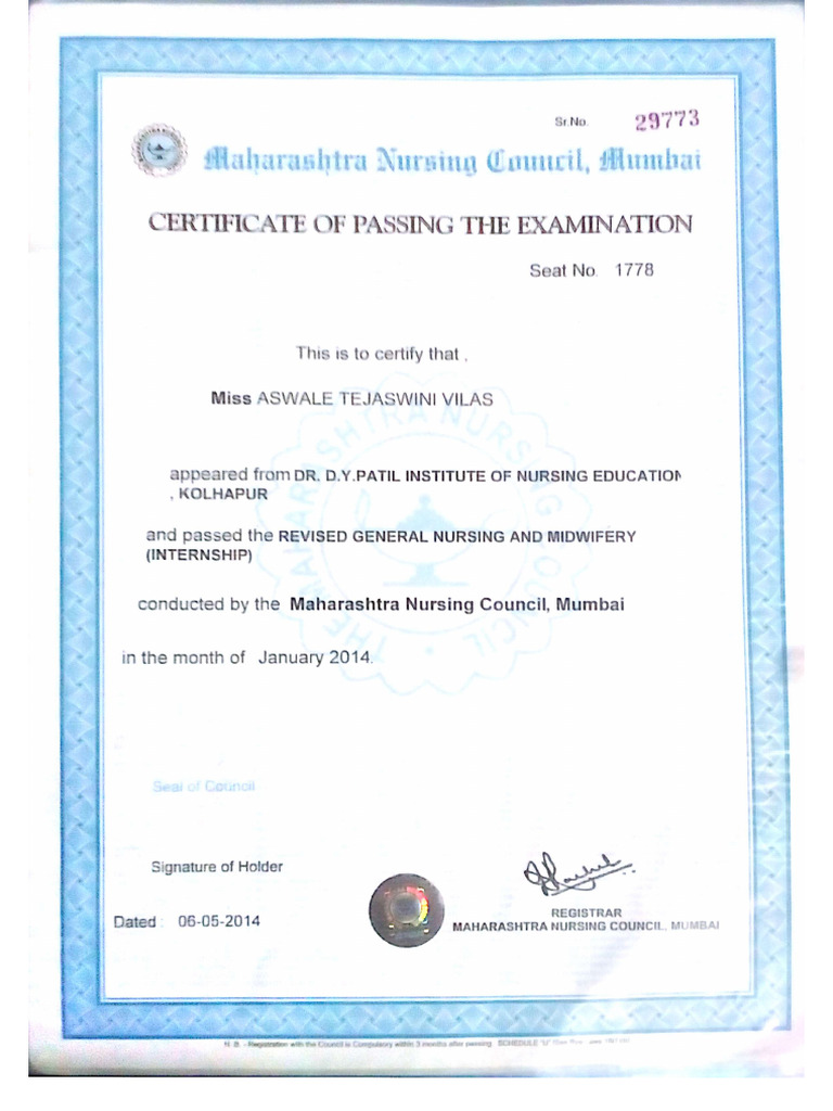 Passing Certificate | PDF