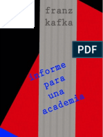 Maldororediciones Kafka Informe para Una Academia