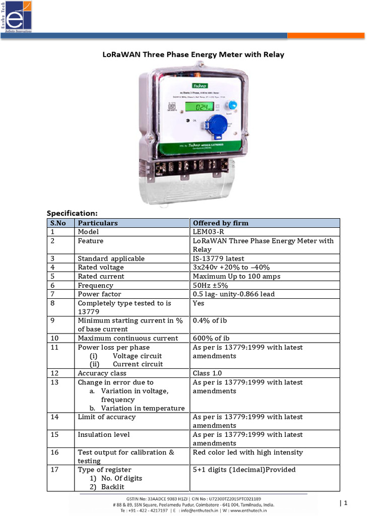 LoRaWAN Energy Meter with Relay | PDF | Relay | Electronics