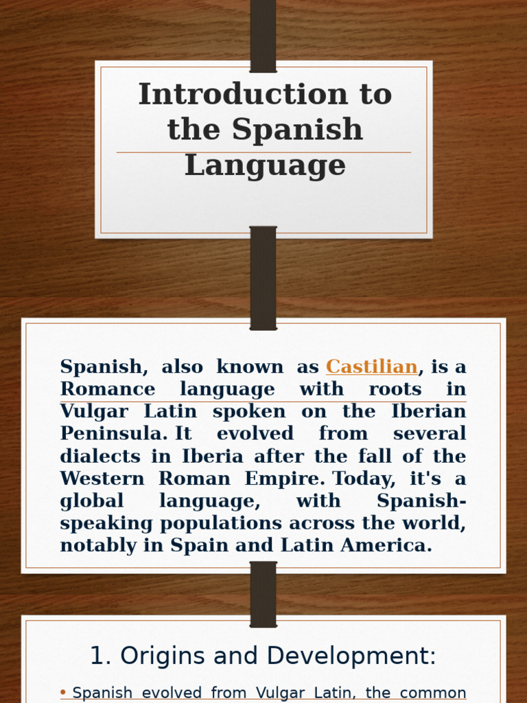 Introduction To The Spanish Language | PDF | Spanish Language ...