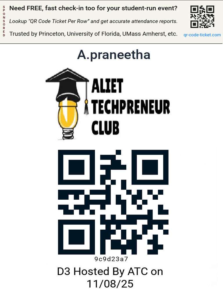 QR Code Ticketing for Events | PDF