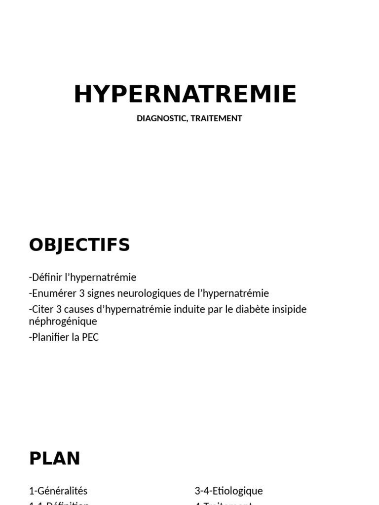 7 Hypernatrémie | PDF | Spécialités médicales