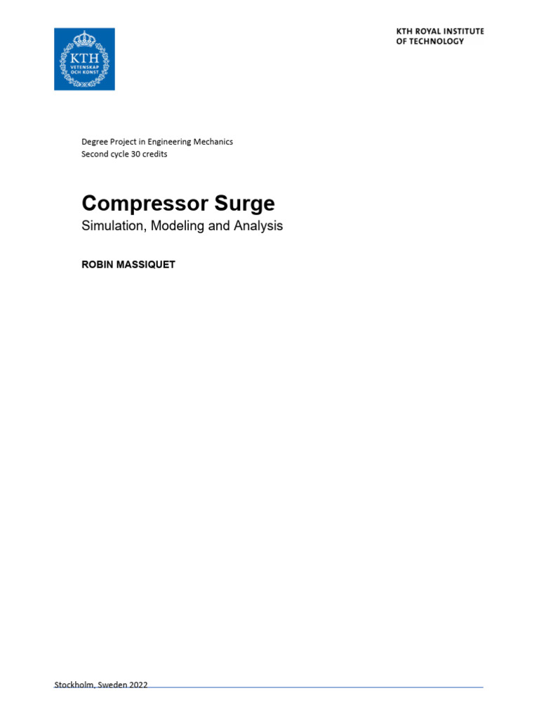 Understanding Compressor Surge Dynamics | PDF | Gases | Turbomachinery