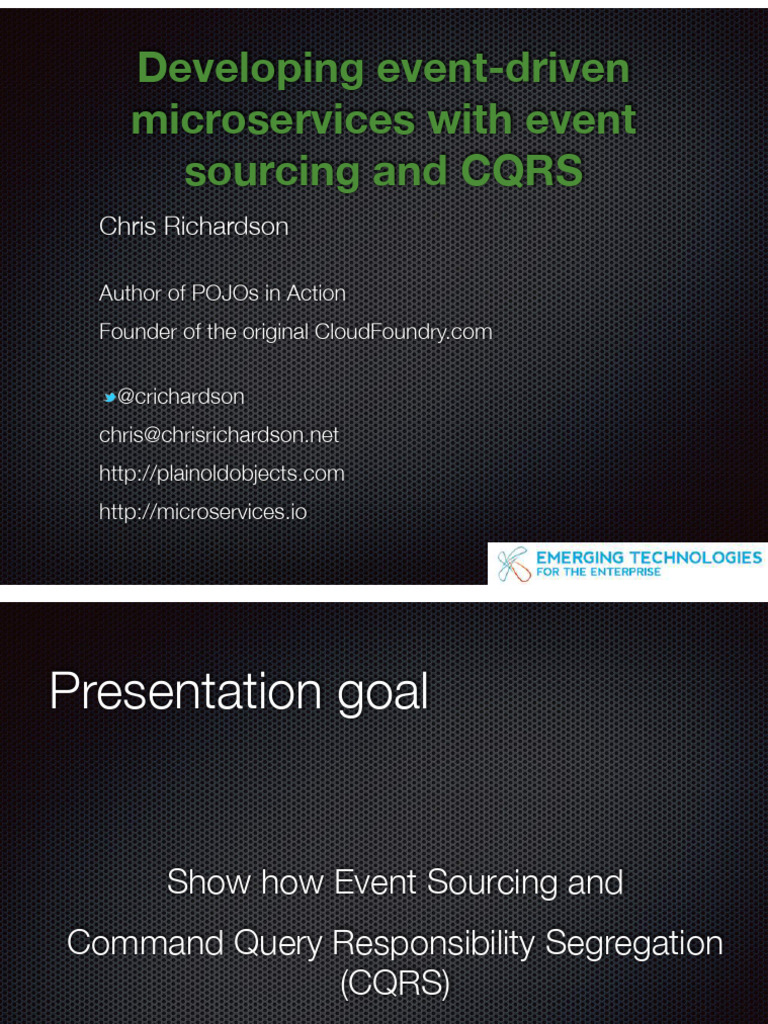 Event - Developing Event-Driven Microservices With Event Sourcing and ...