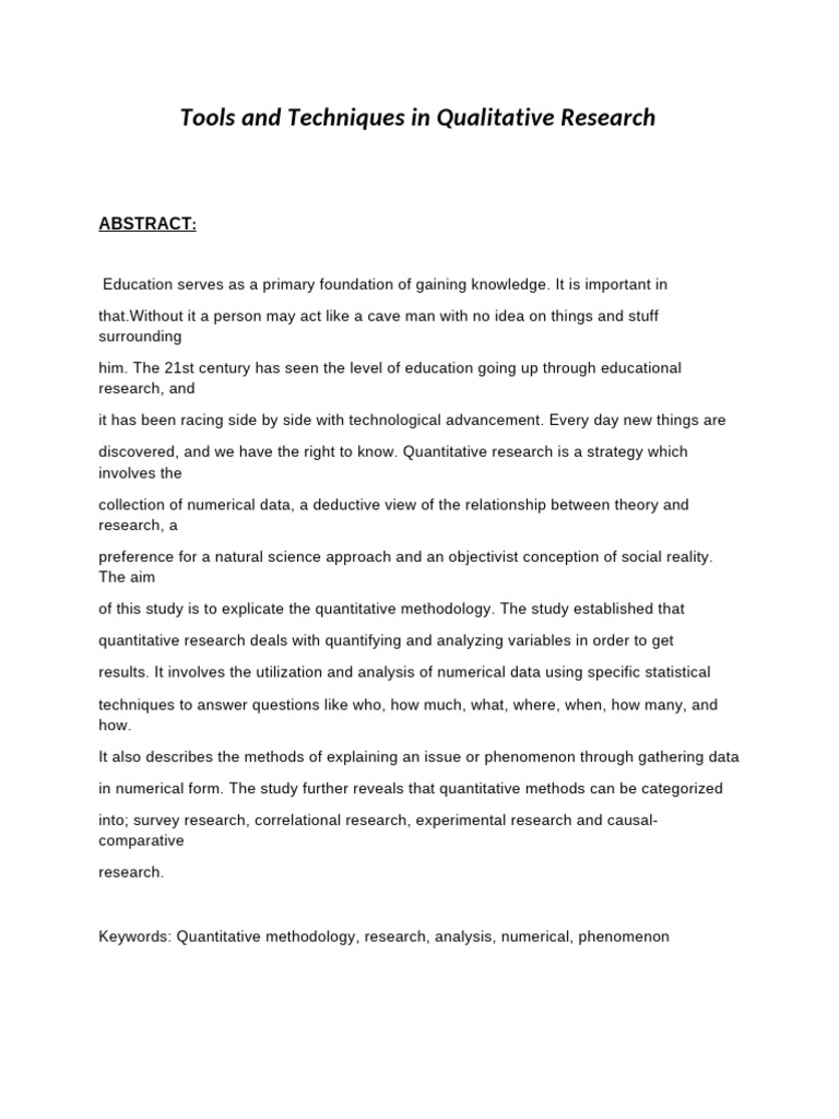 Quantitative Research Methods Explained | PDF