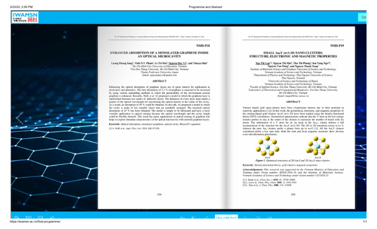 Sea Programme and Abstract Overview | PDF