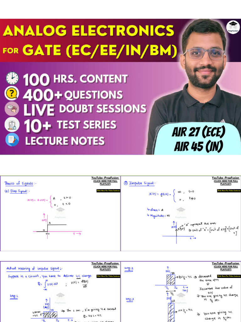 Printable Analog Electronics Full Notes PDF | PDF | You Tube